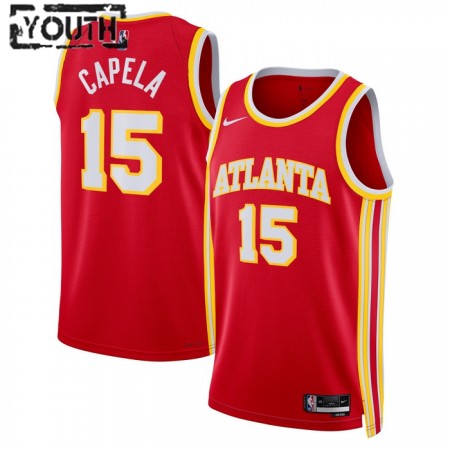 Dres Atlanta Hawks Clint Capela 15 Nike 2022-23 Icon Edition Crvena Swingman - Dječji